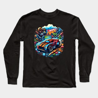 Gaming Pixel Hot Wheels Long Sleeve T-Shirt